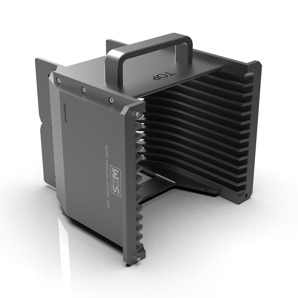 Aluminum hard clear anodized cassette BI-PITCH | 13 slot | Handle | Flat slot-/thick wafer (WHS-M1) 150 mm (6") Aluminum hard clear anodized cassette BI-PITCH | 13 slot | Handle | Flat slot-/thick wafer (WHS-M1) 150 mm (6")