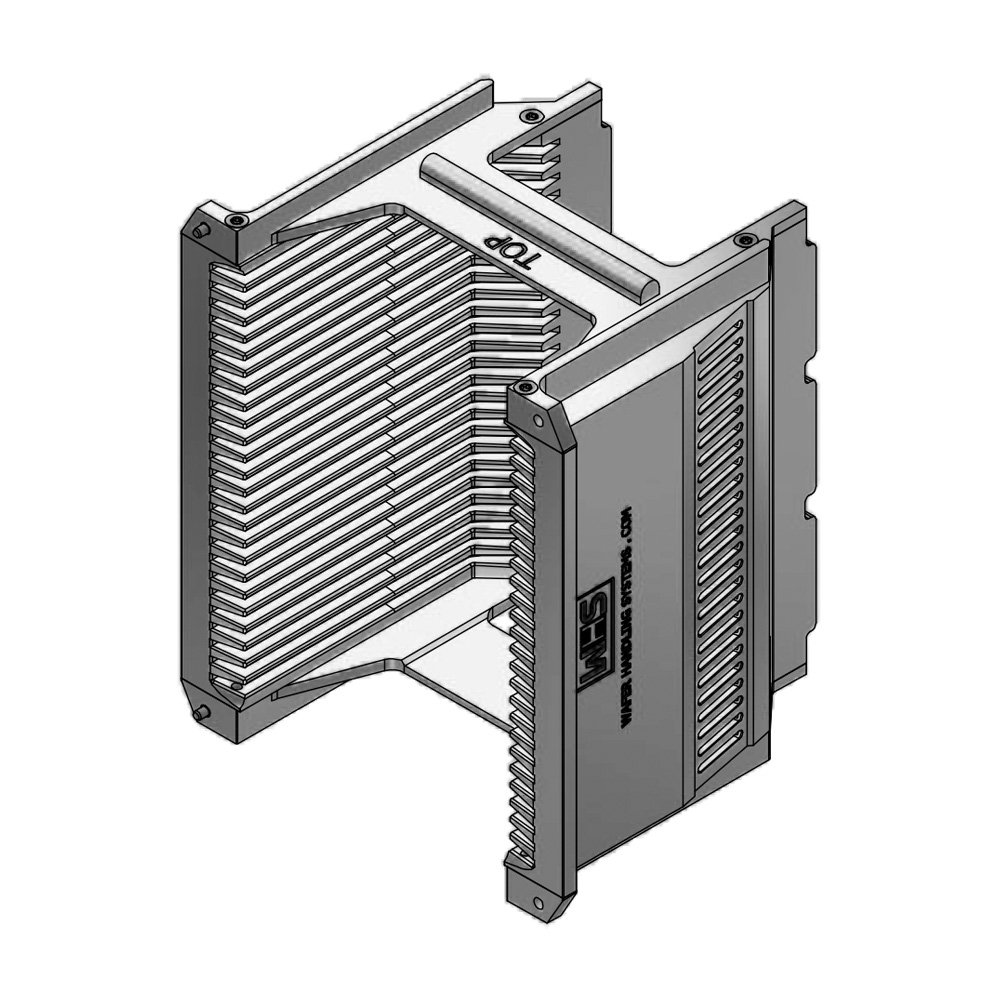 4" (100 mm) Aluminum hard clear anodized cassette | 25 slot H-bar / H-bar | Angular | MOQ 5 4" (100 mm) Aluminum hard clear anodized cassette | 25 slot H-bar / H-bar | Angular | MOQ 5