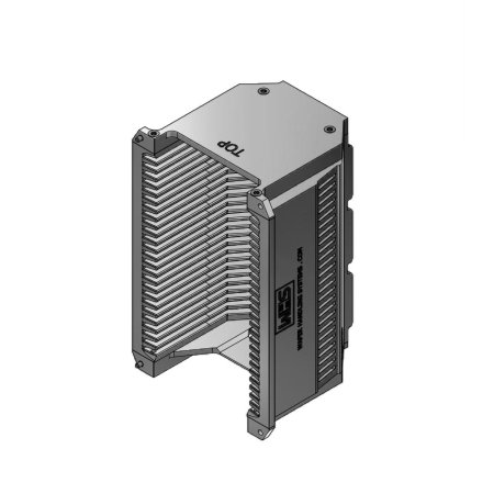 3" (76 mm) Aluminum electroless nickel cassette | 25 slot End wall / H-bar | Angular | MOQ 5