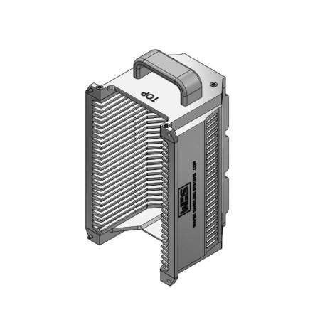 3" (76 mm) Aluminum electroless nickel cassette | 25 slot End wall / H-bar | Handle | Angular | MOQ 5 3" (76 mm) Aluminum electroless nickel cassette | 25 slot End wall / H-bar | Handle | Angular | MOQ 5