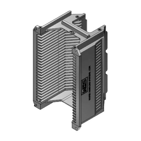 3" (76 mm) Aluminum hard clear anodized cassette | 25 slot H-bar / H-bar | Angular | MOQ 5