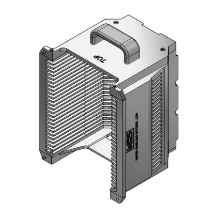 4" (100 mm) Aluminum hard clear anodized cassette | 25 slot End wall / H-bar | Handle | Angular | MOQ 5